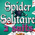 spider solitaire 2 suits